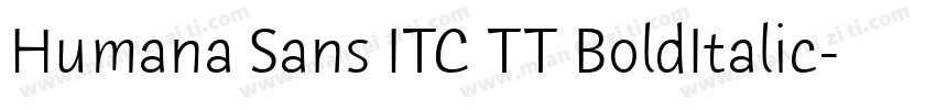 Humana Sans ITC TT BoldItalic字体转换